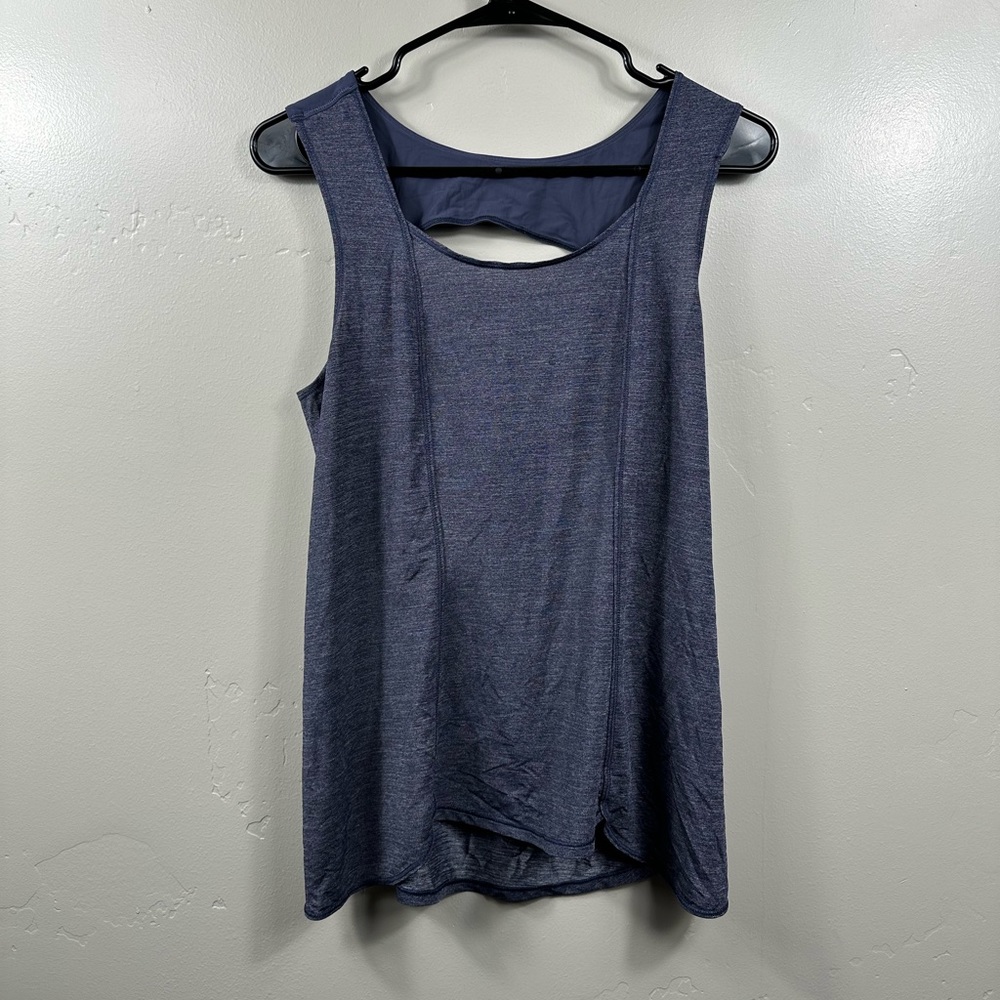 Lululemon Run Righteous Tank Heathered Cadet Blue / Cadet Blue Size 8